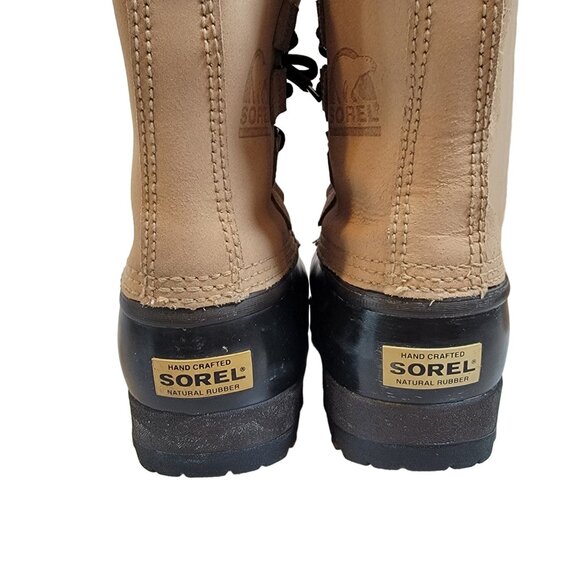 Sorel Kananaskis Women Snow Winter Leather Boots LL1000-280 Brown Black Size 7 - Picture 3 of 6
